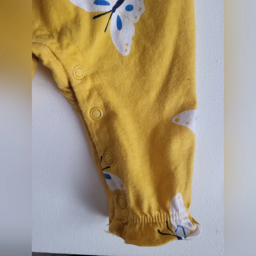 Yellow Butterfly Print Jumpsuit